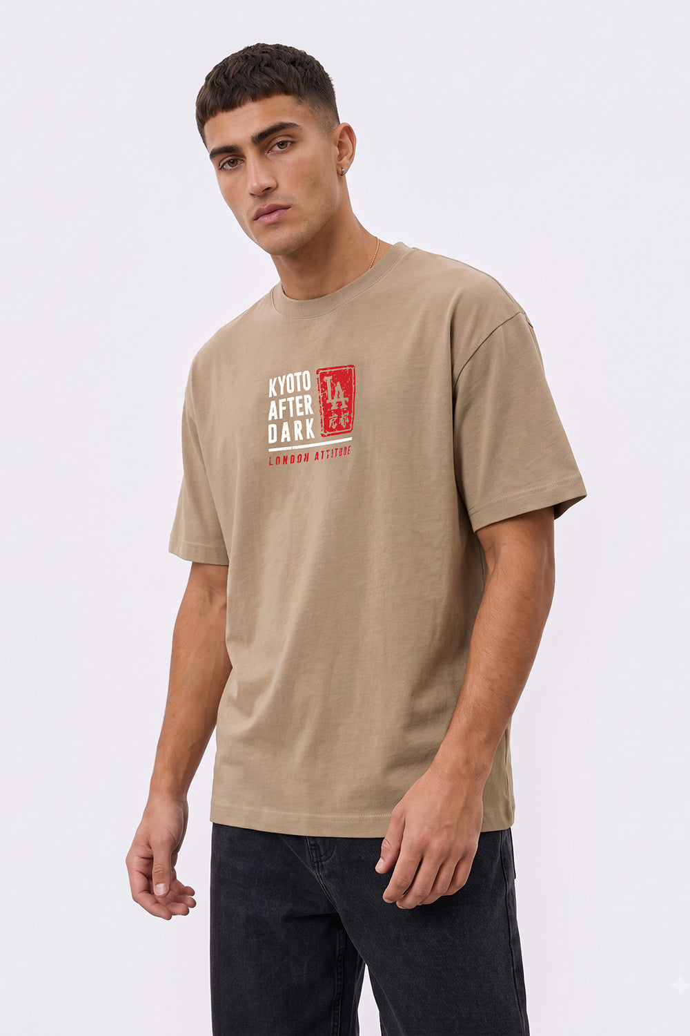 Kyoto After Dark Oversized Heavyweight Japanese Graphic T-Shirt