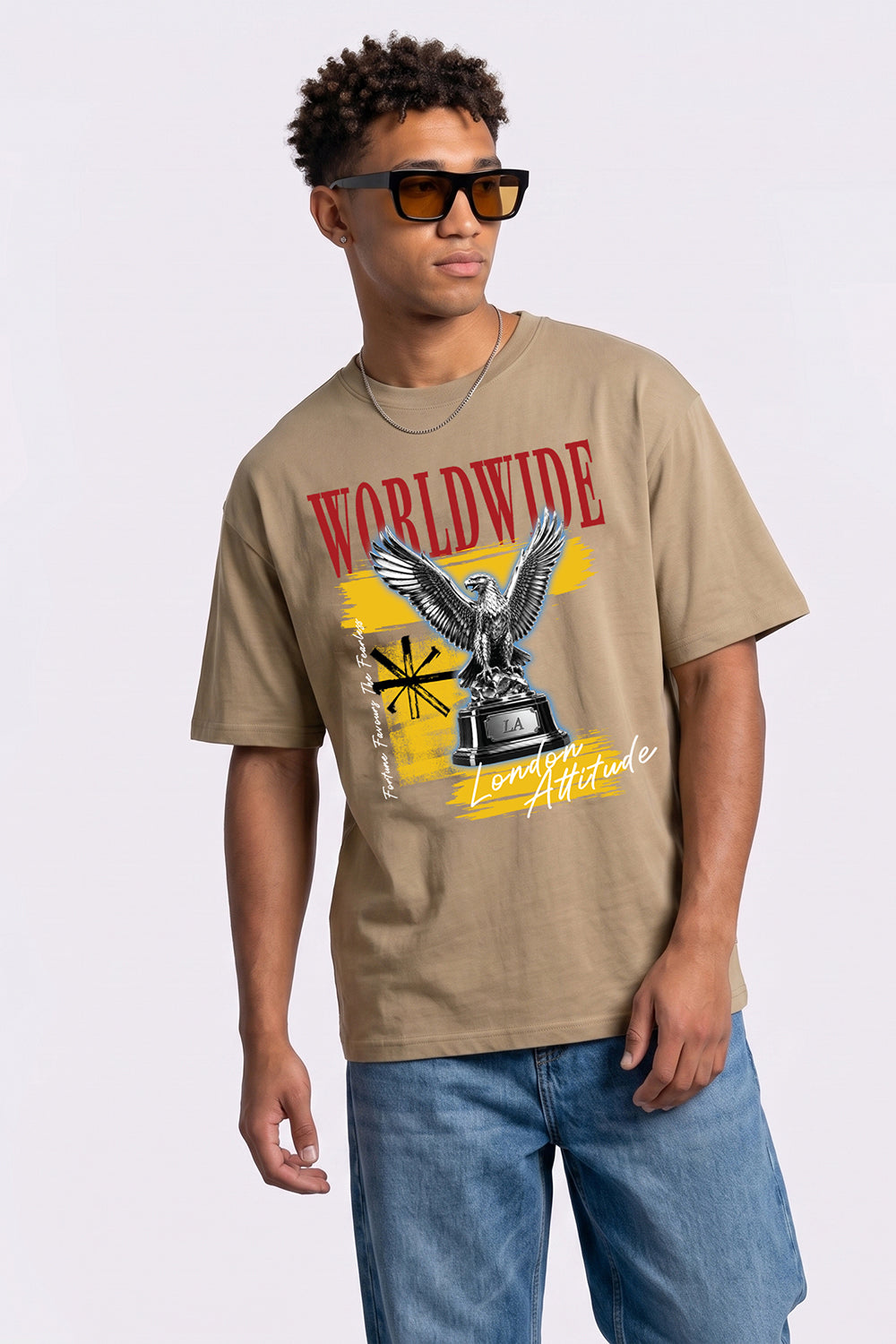 Worldwide Eagle Oversized Heavyweight Graphic T-Shirt
