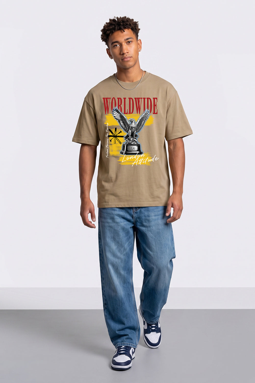 Worldwide Eagle Oversized Heavyweight Graphic T-Shirt
