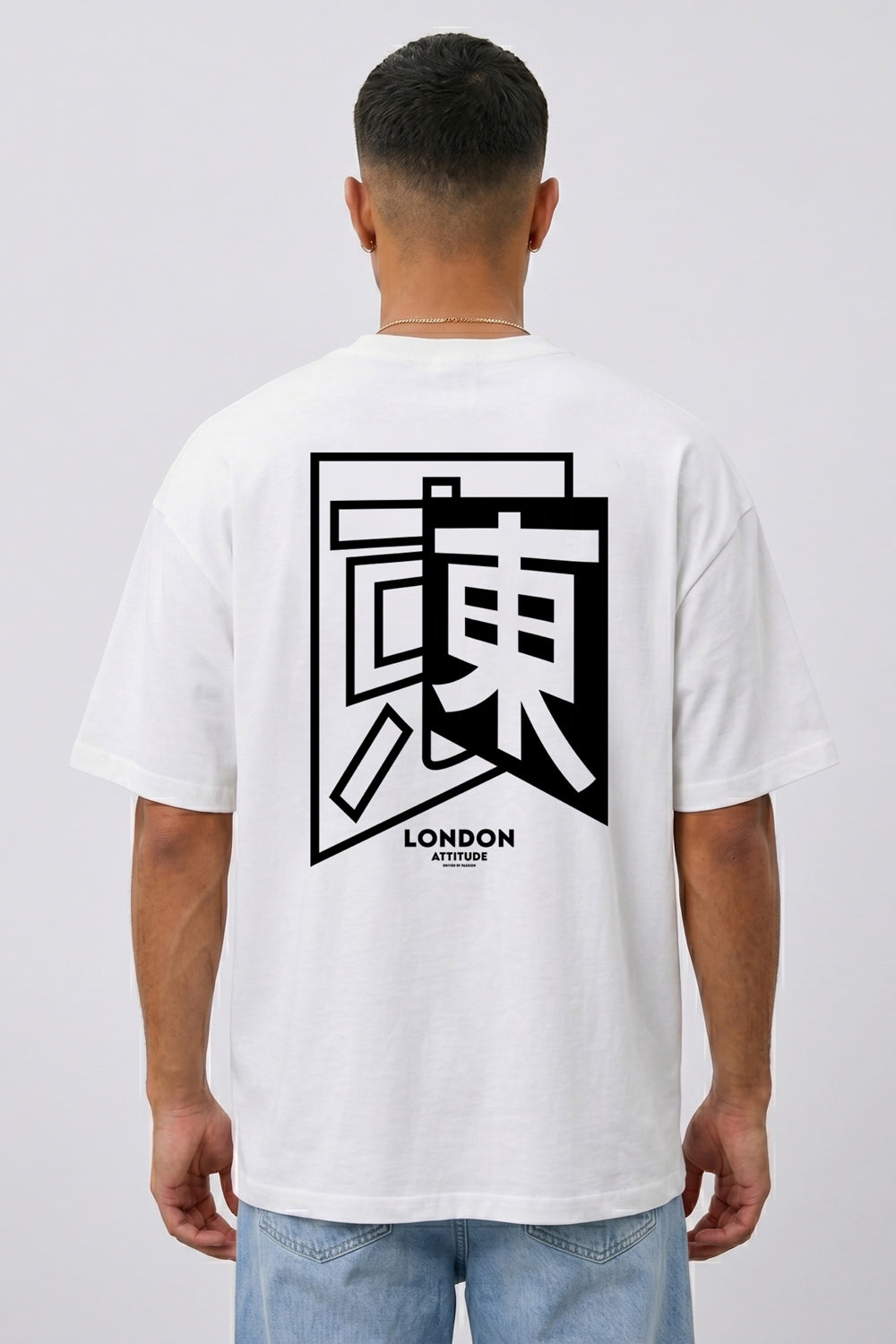 Tokyo Japanese Graphic Premium Oversized Heavyweight T-Shirt in White