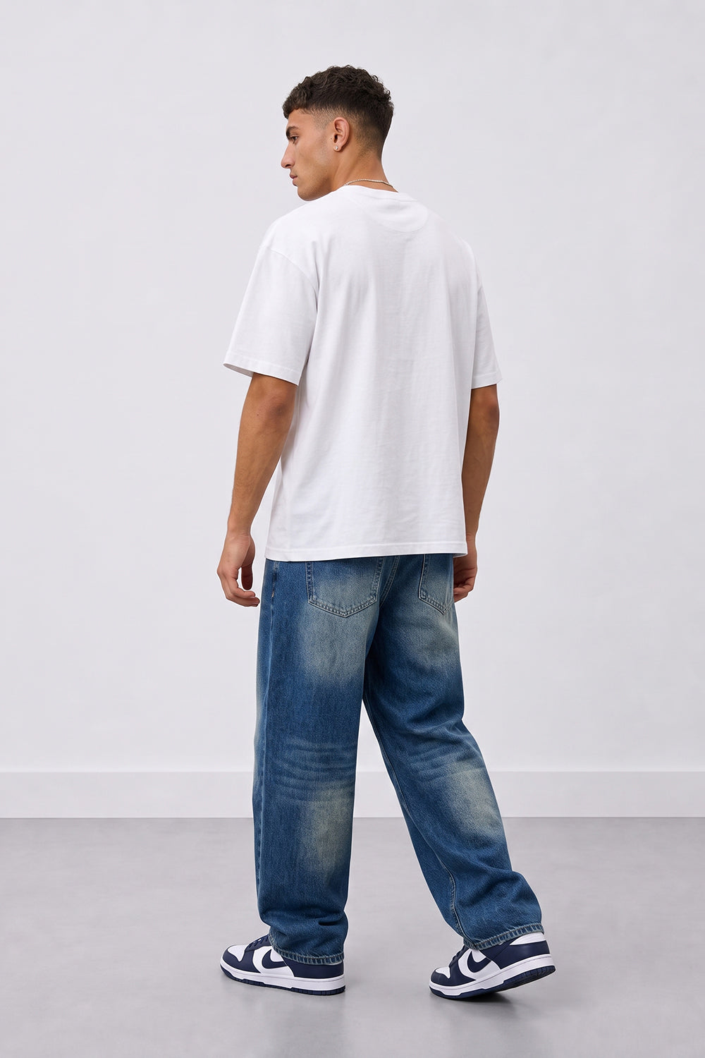 Oversized Heavyweight Vintage Racing T-Shirt in White