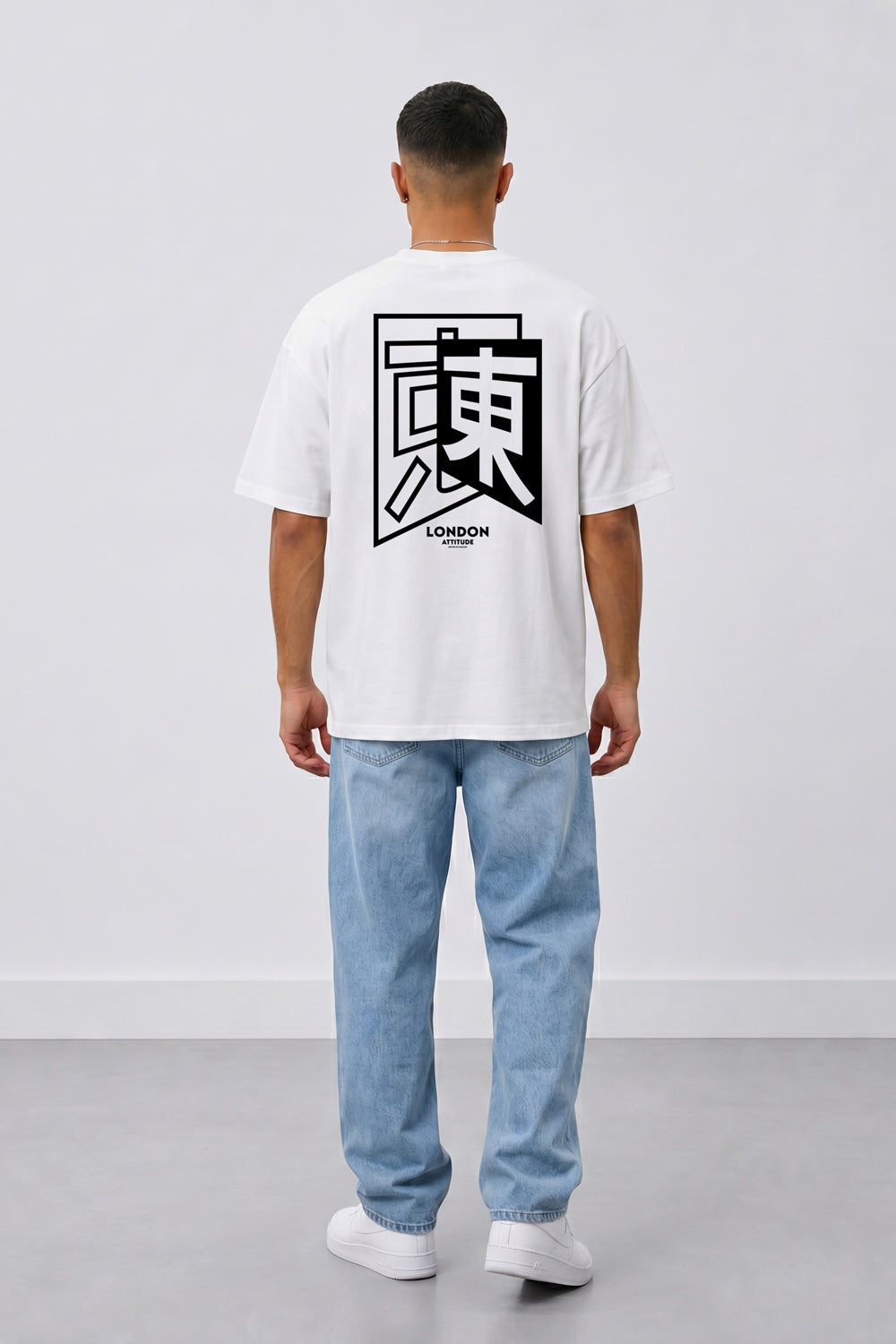 Tokyo Japanese Graphic Premium Oversized Heavyweight T-Shirt in White
