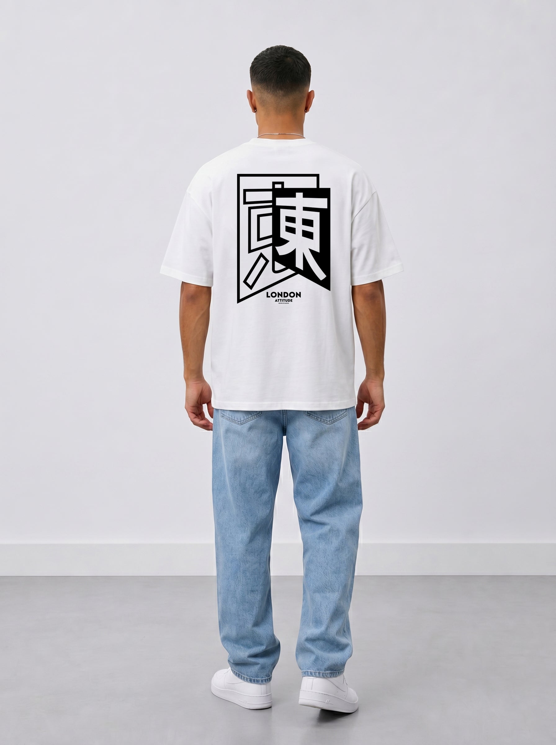 Japanese Inspired Oversized Heavyweight Cotton White T-Shirt