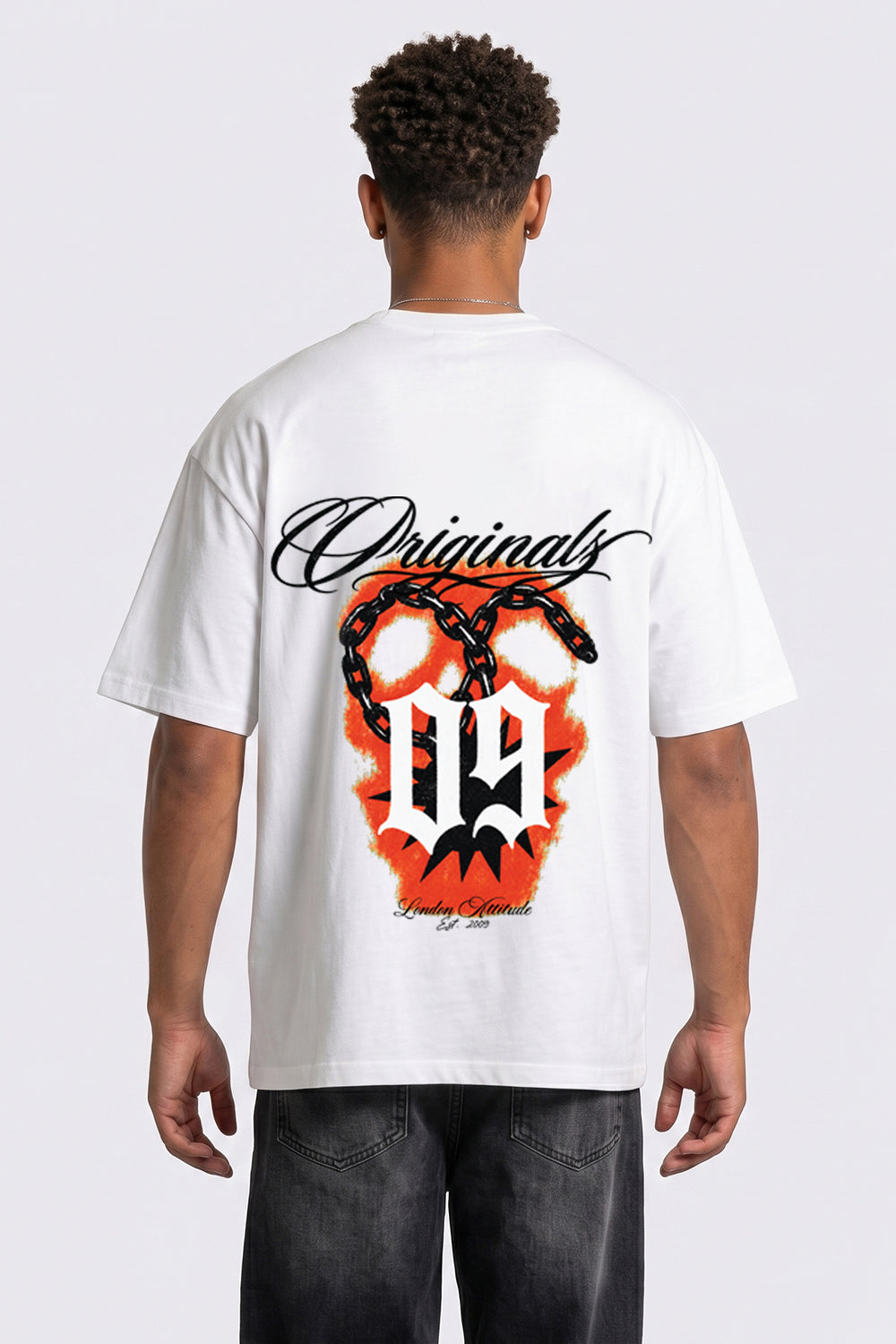 Originals 09 Oversized Heavyweight Printed T-Shirt in White