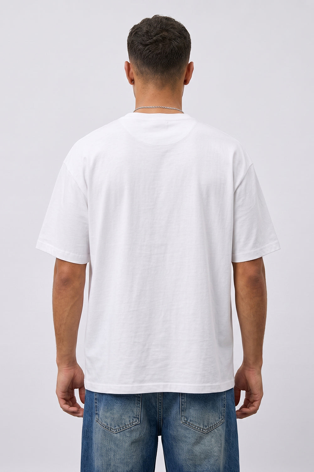 Oversized Heavyweight Vintage Racing T-Shirt in White