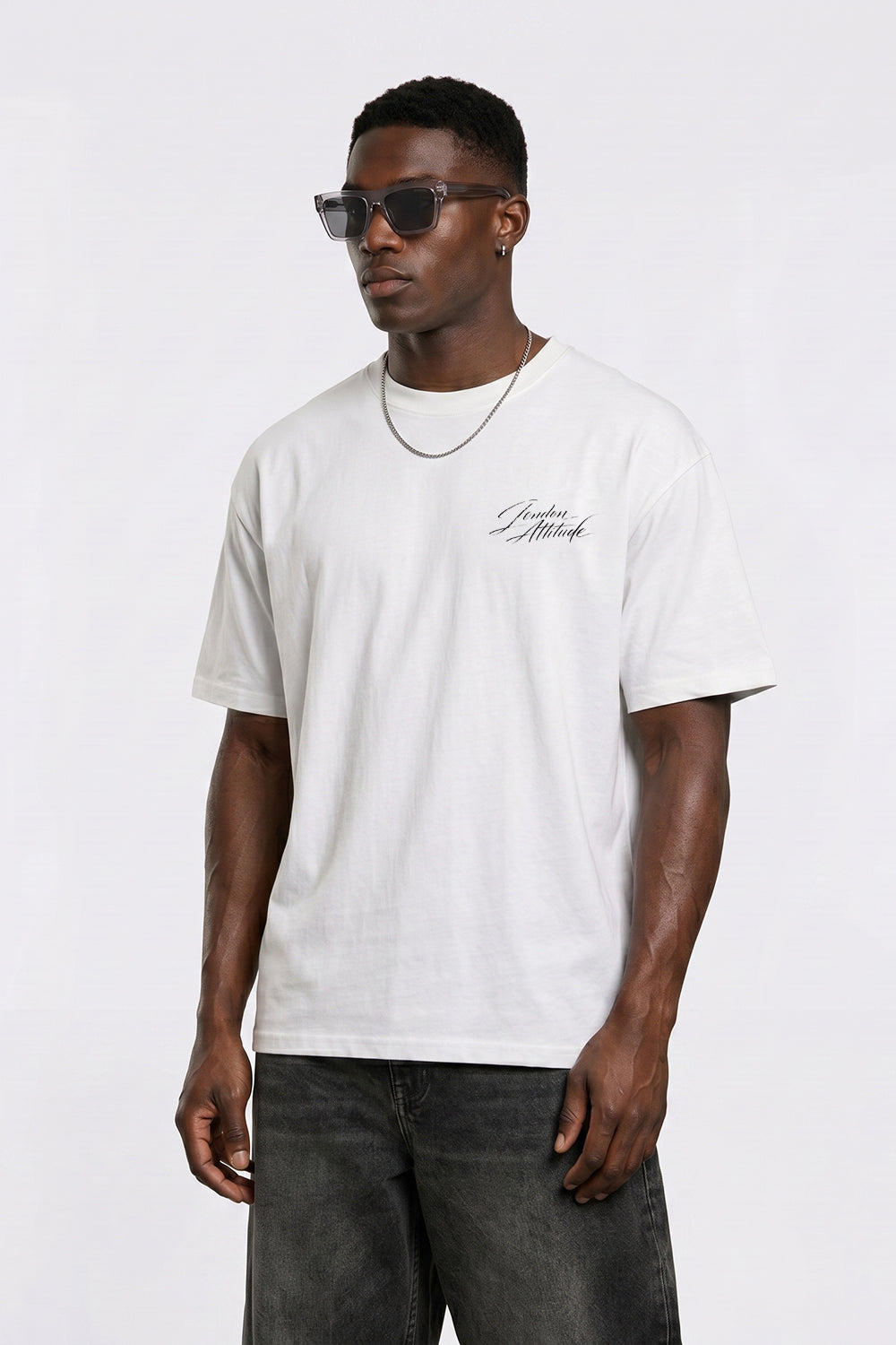 Japanese Blossom Oversized Heavyweight T-Shirt in White
