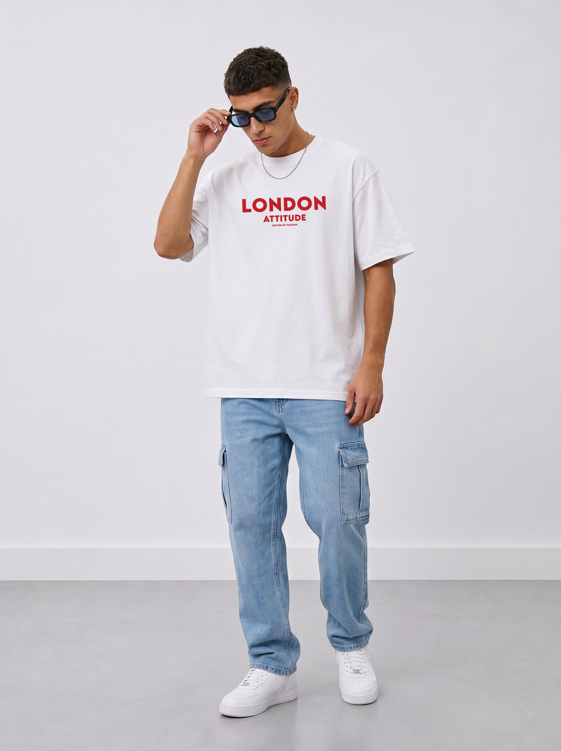 Original Creators Dragon Graphic Heavyweight Oversized White T-Shirt