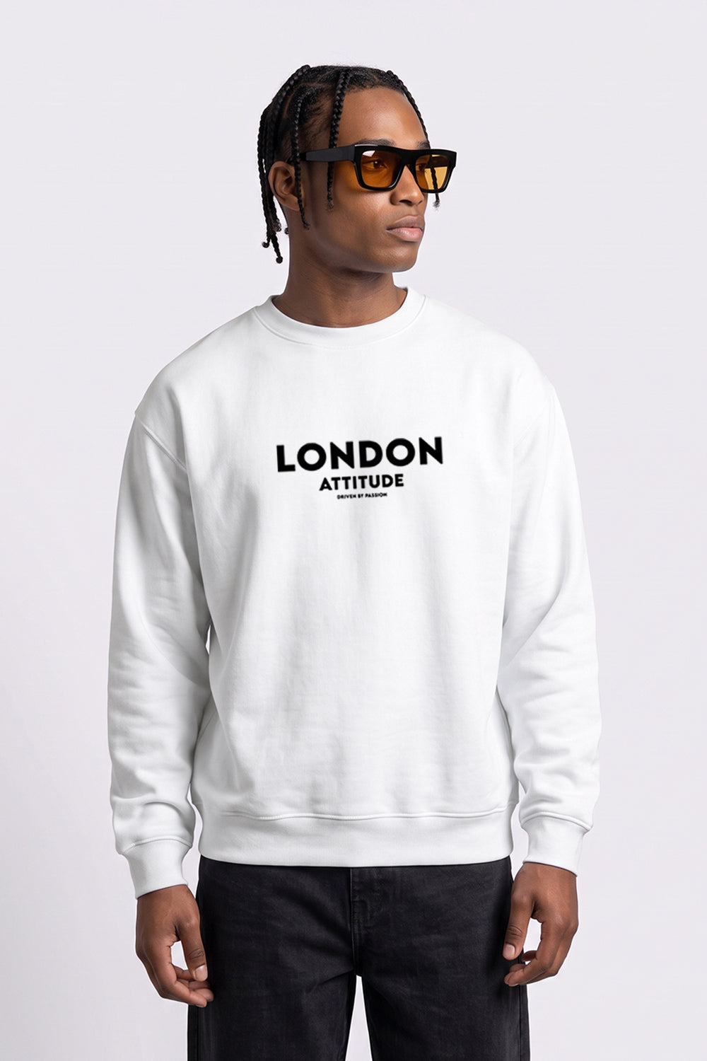 White Relaxed Fit Tokyo Dragon & Tiger Sweatshirt