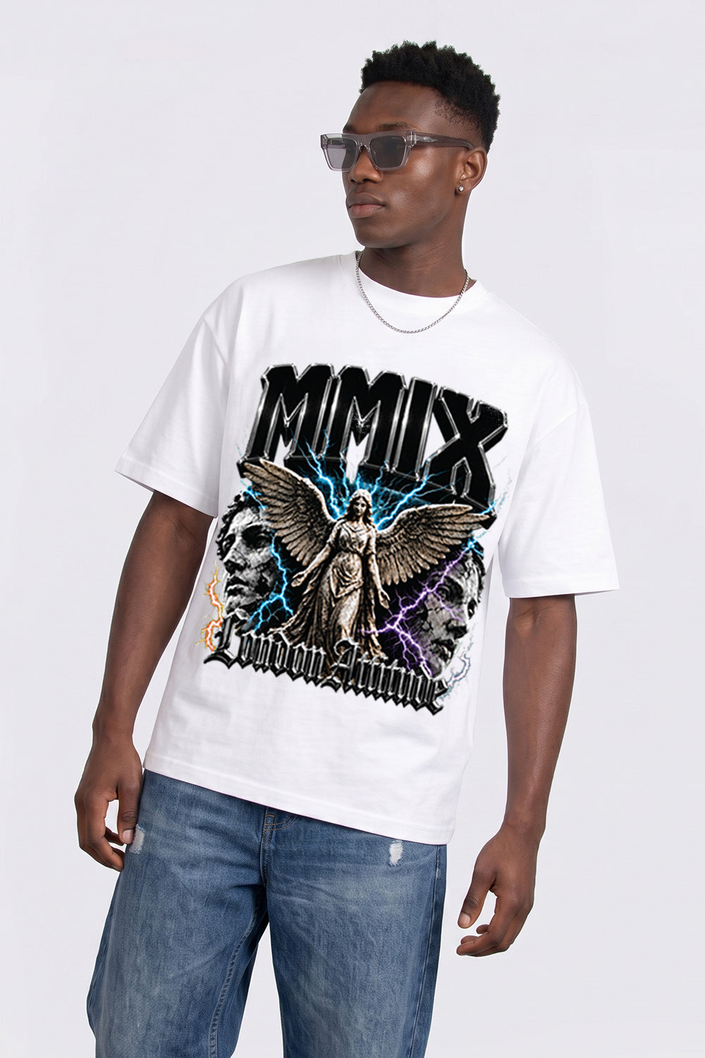 Oversized Heavyweight Angel Graphic T-Shirt