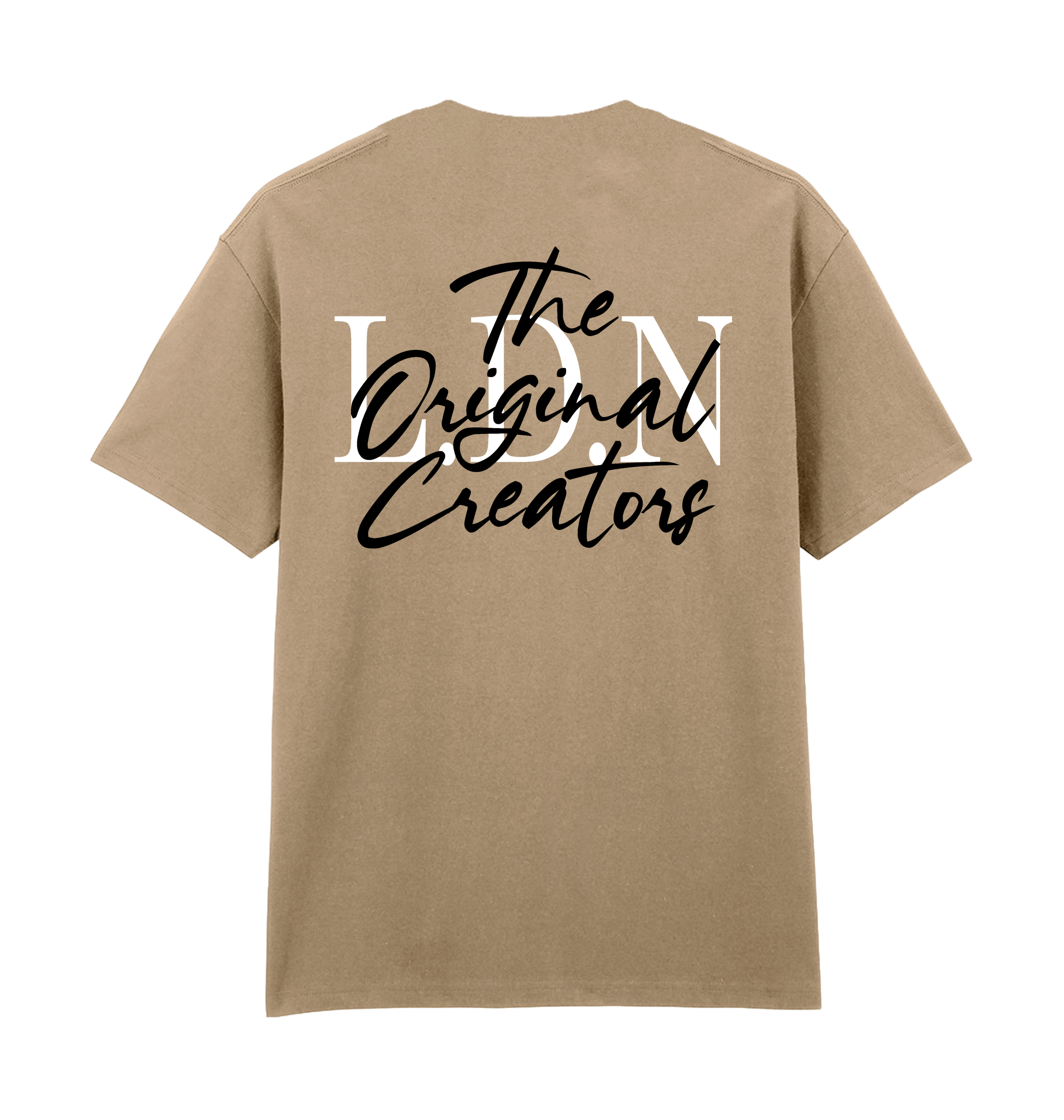 Tan Printed Premium T-Shirt Back