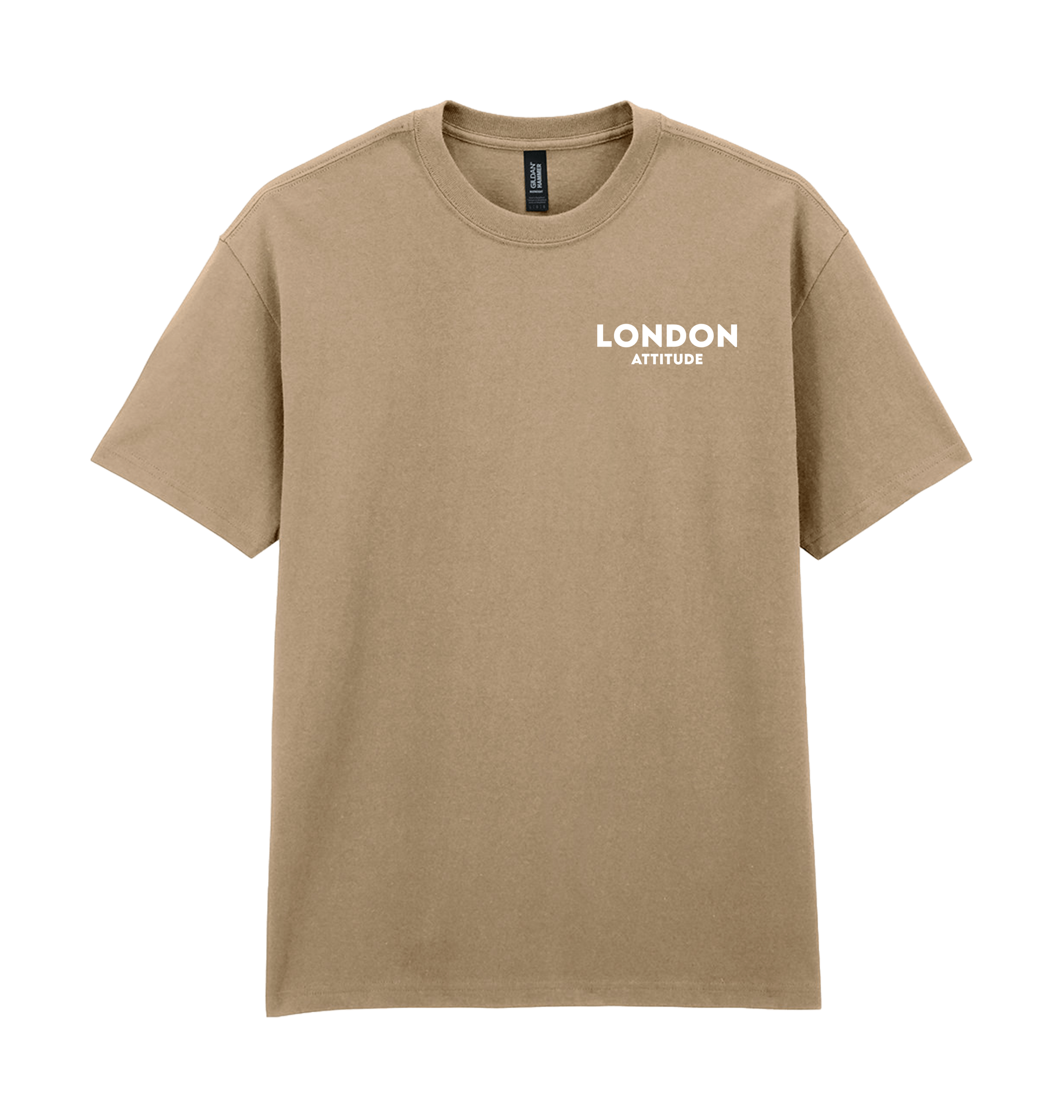 Tan Printed Premium T-Shirt Front