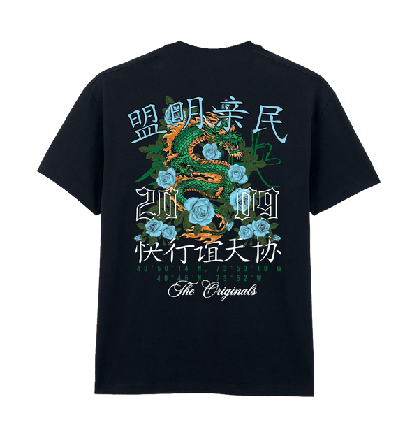 Pitch Black Printed Premium T-Shirt Back