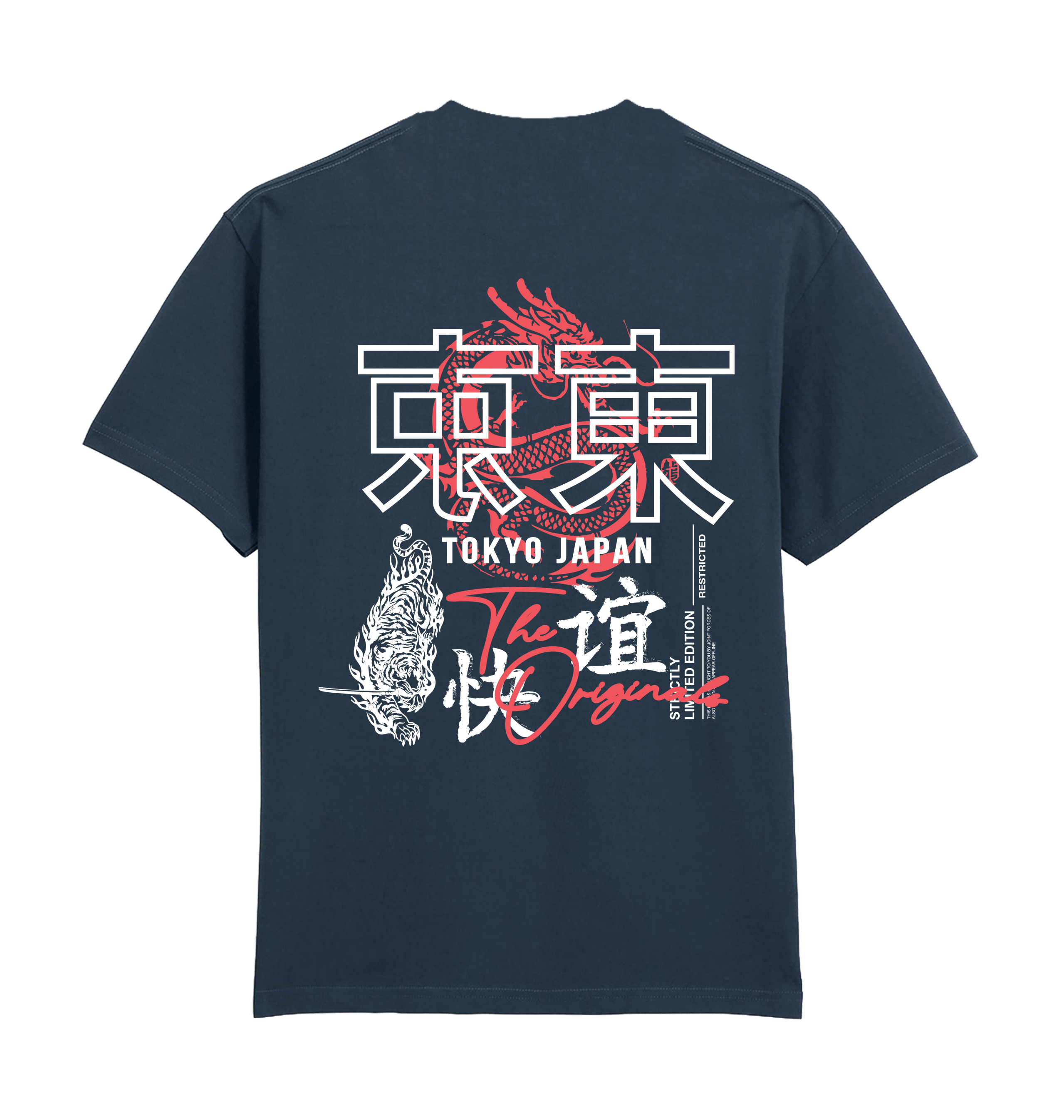 Blue Dusk Printed Premium T-Shirt Back