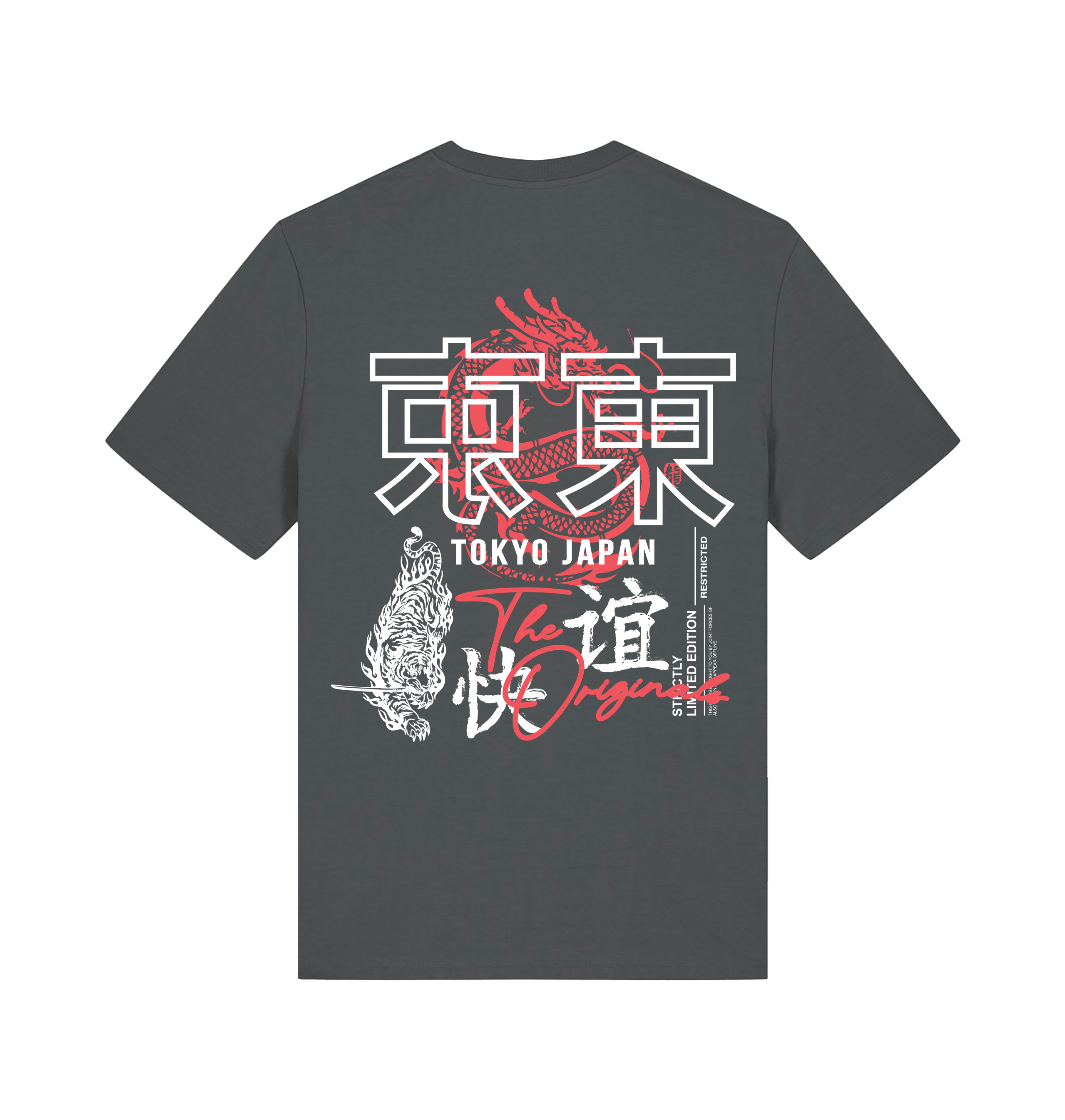 Anthracite Printed T-shirt Back