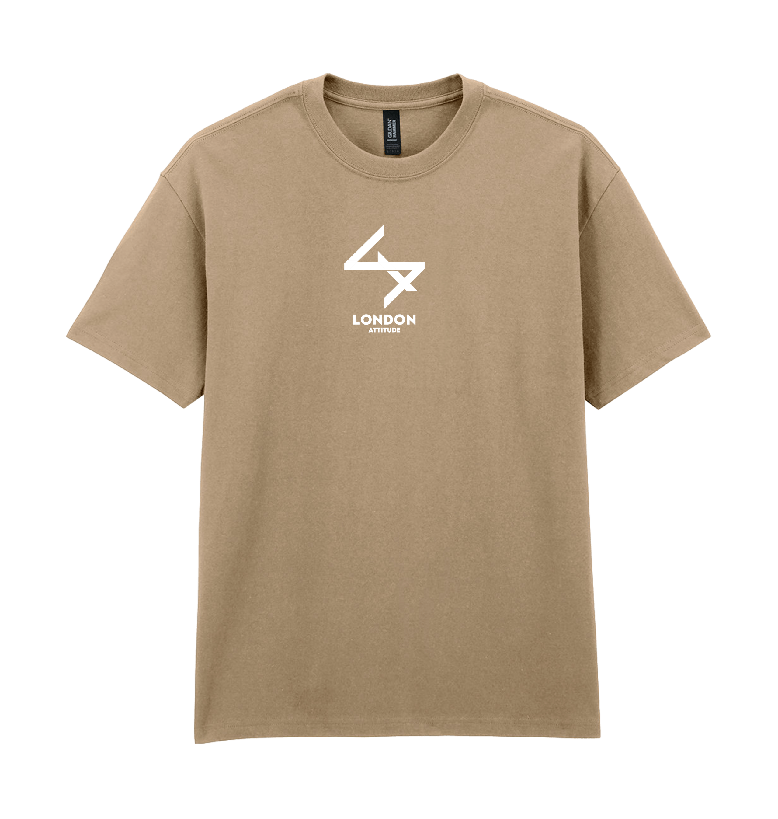Tan Printed Premium T-Shirt Front