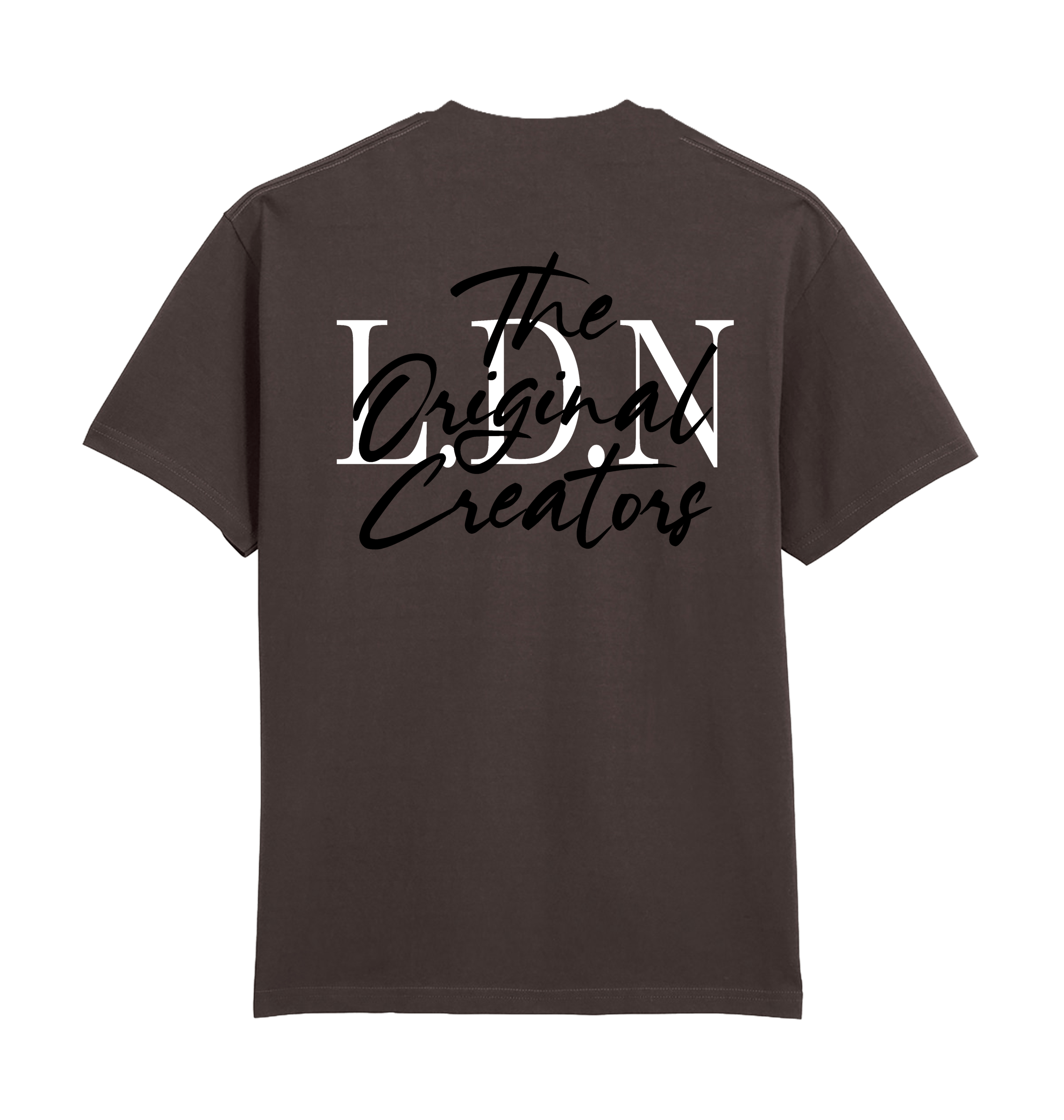 Dark Chocolate Printed Premium T-Shirt Back