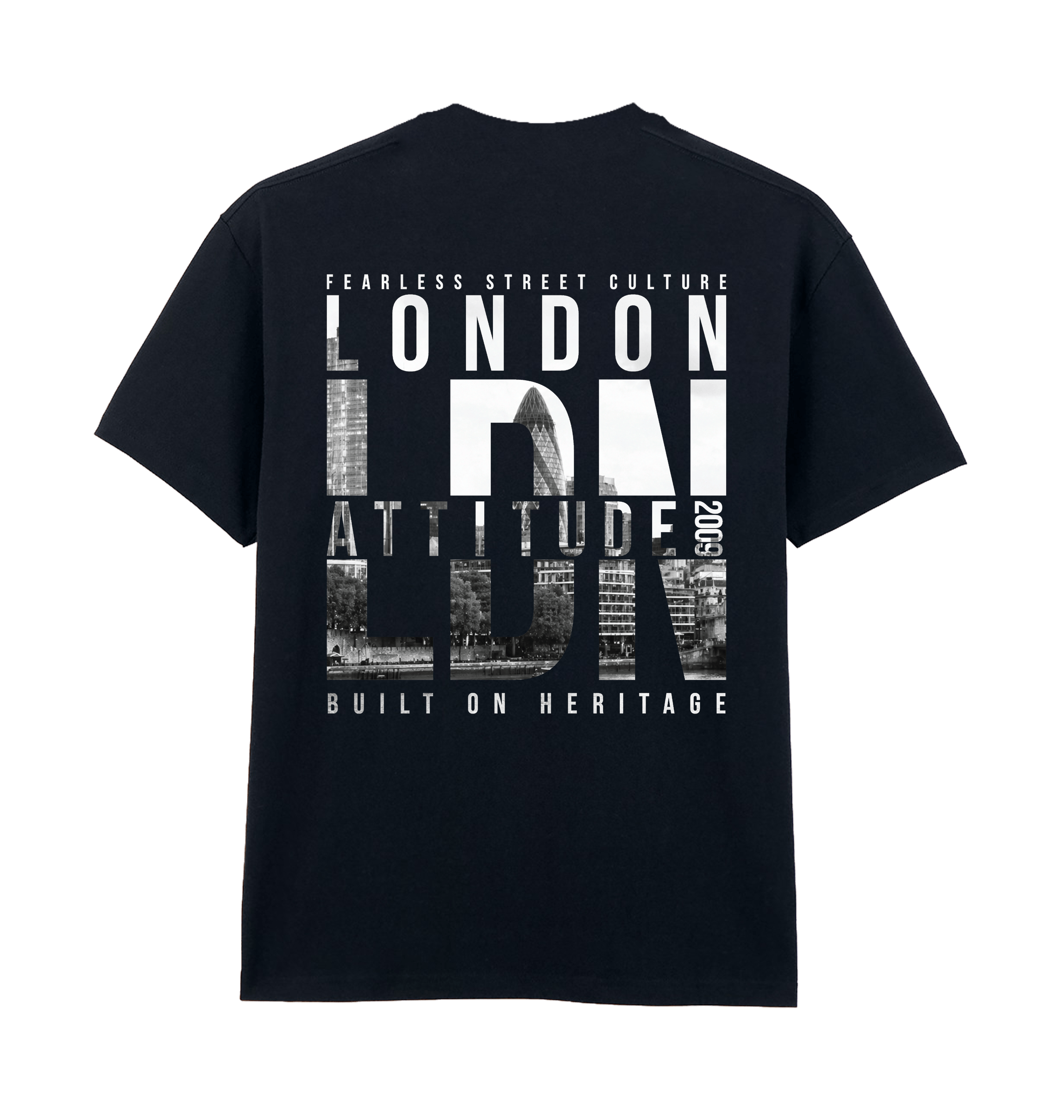 Pitch Black Printed Premium T-Shirt Back