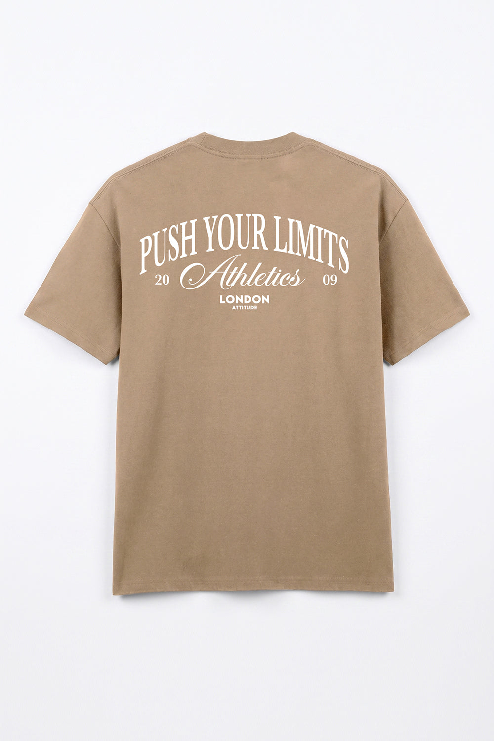 Push Your Limits Oversized Heavyweight T-Shirt in White Print