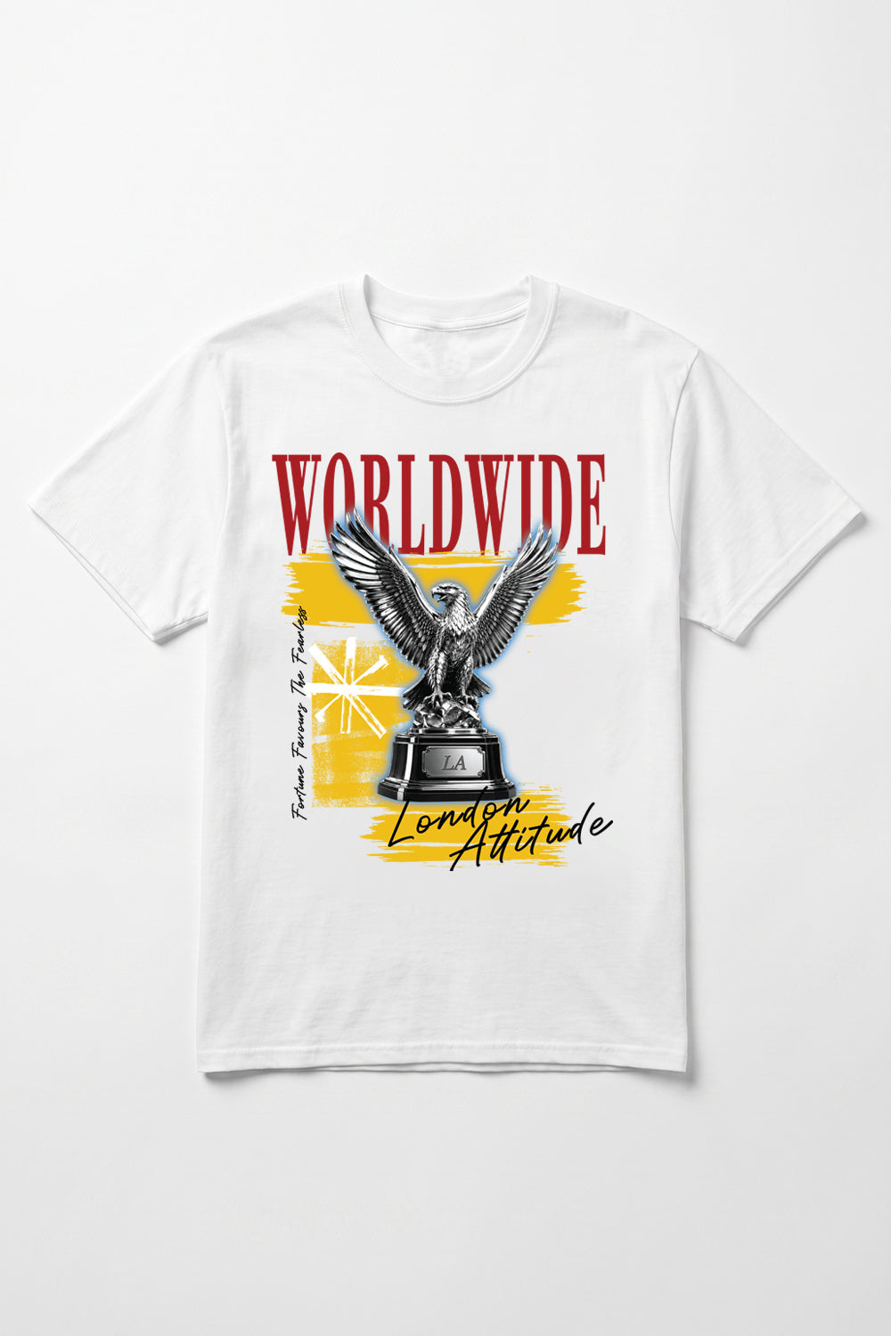 Worldwide Eagle Oversized Heavyweight Graphic T-Shirt in White