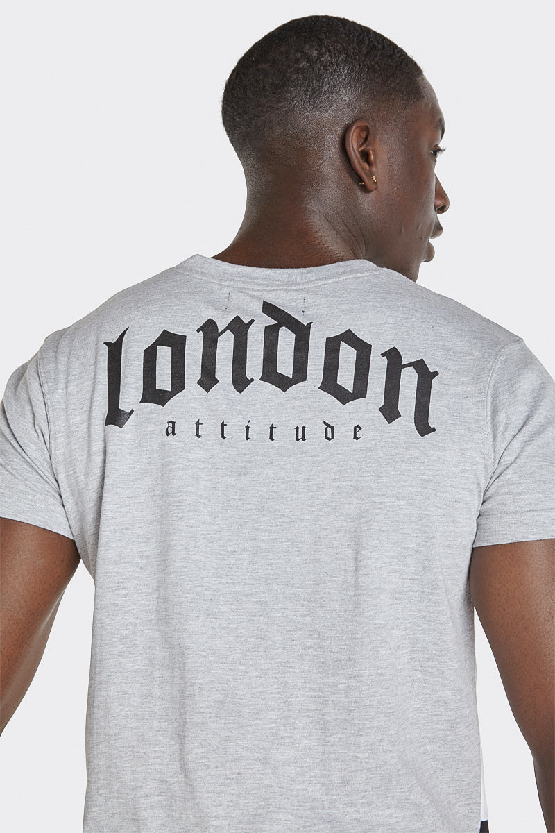 London Attitude Triple Panel Cut & Sew Printed T-Shirt