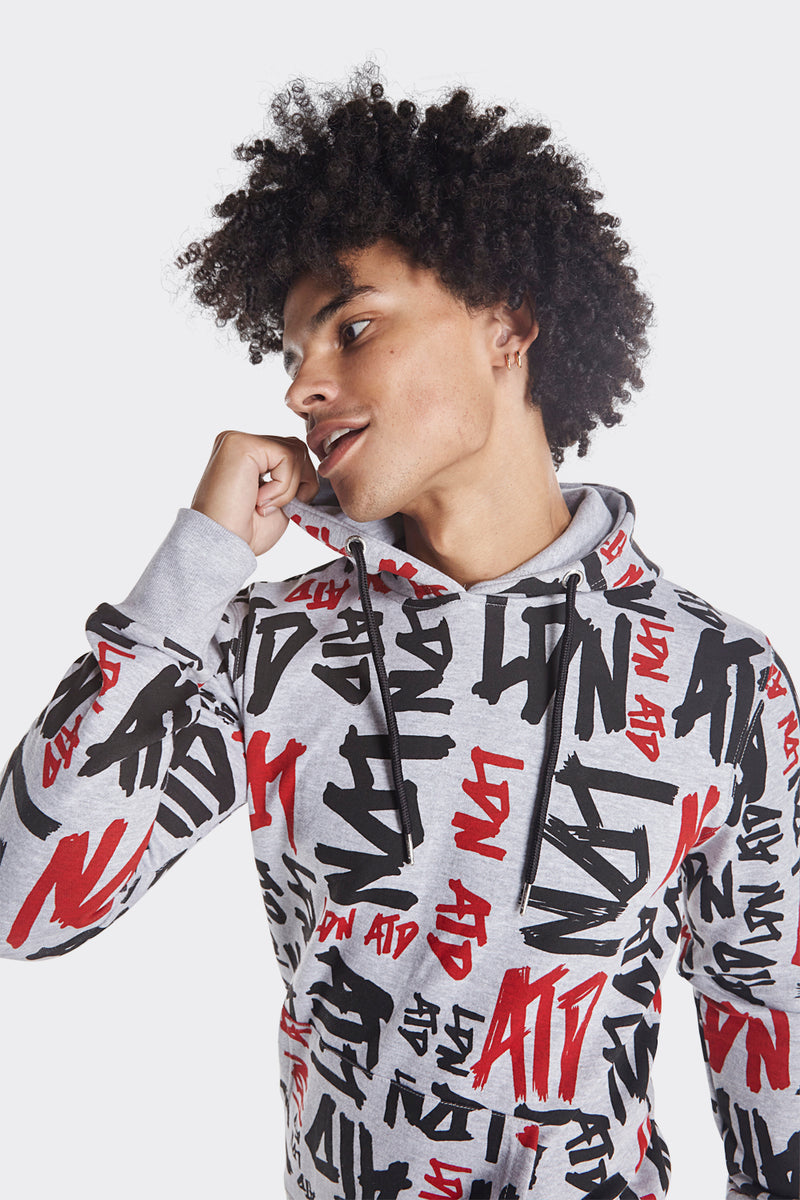 LDN ATD All Over Printed Over-The-Head Hoodie