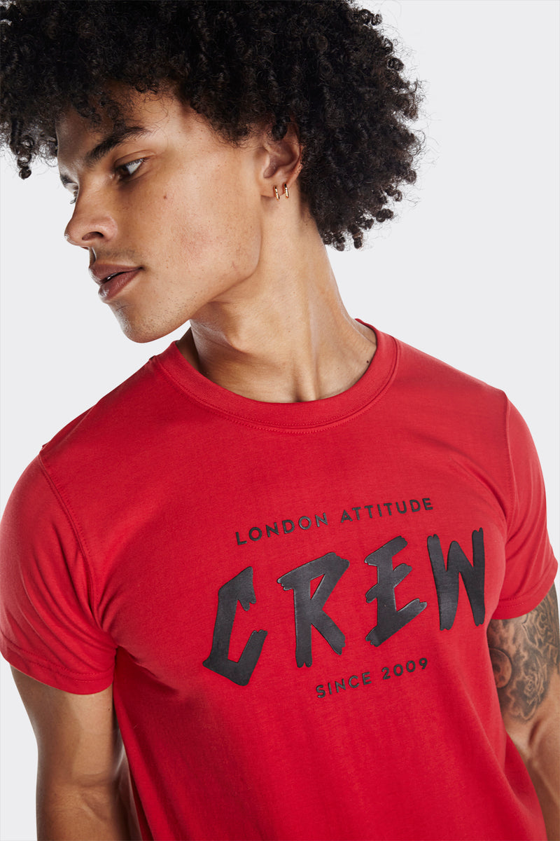 London Attitude 'CREW' Printed T-Shirt