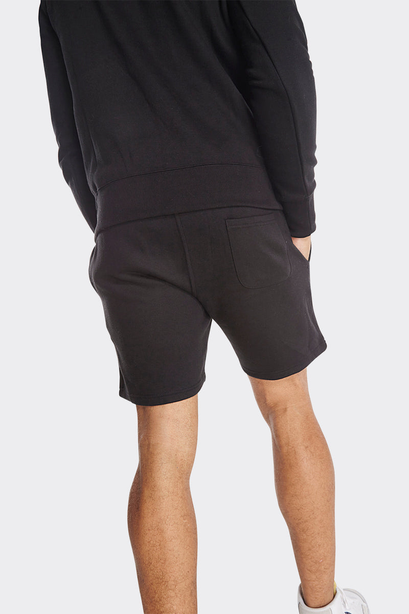 London Attitude Black Printed Fleece Shorts
