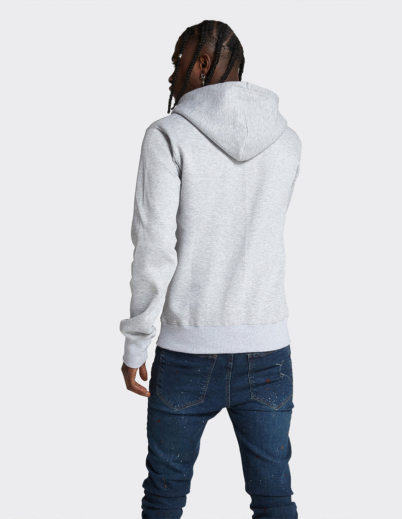 Grey OTH 'LDN ATTITUDE' print Cut & Sew hoodie