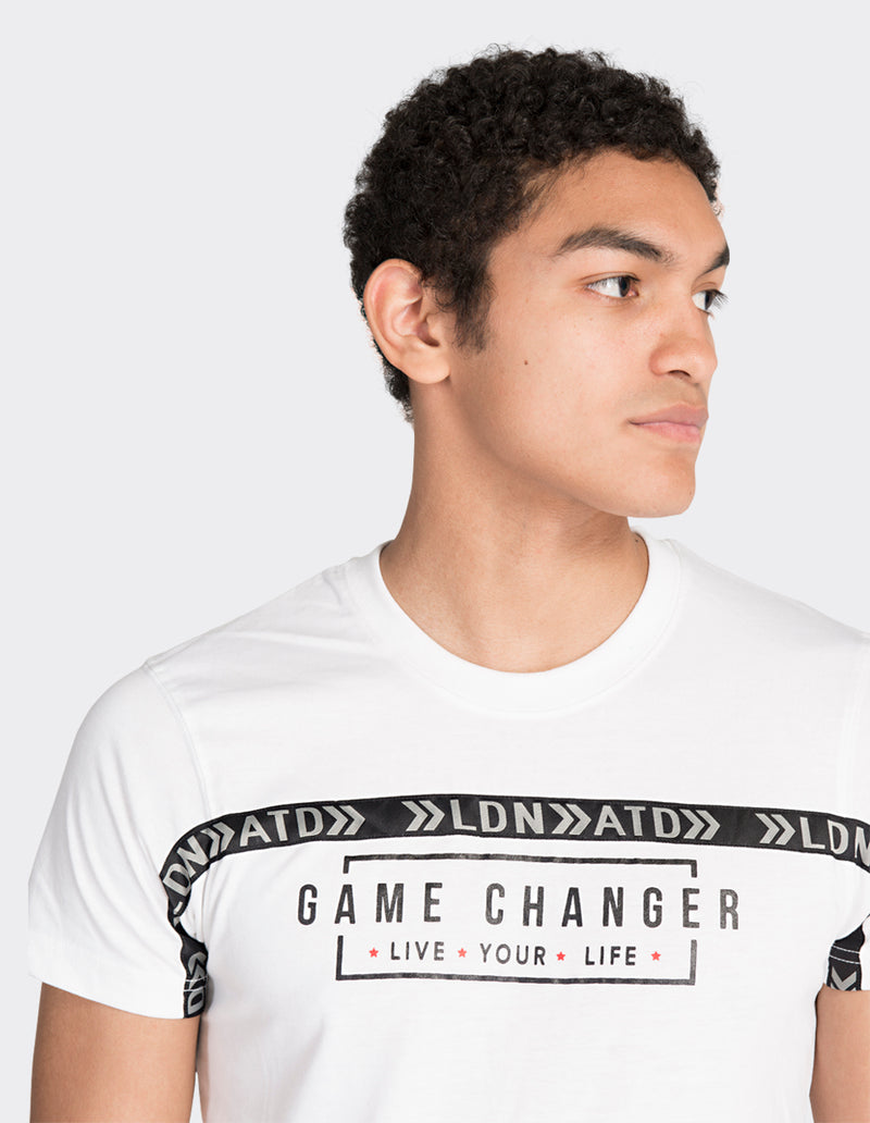 White game changer print t-shirt